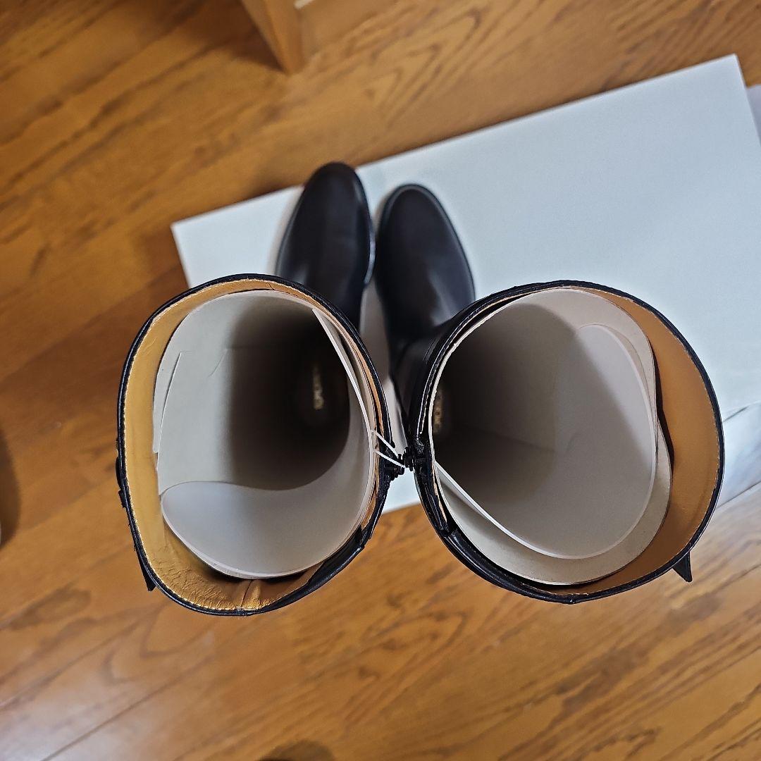 限定TOMORROWLAND　ブラックレザー ロングブーツ