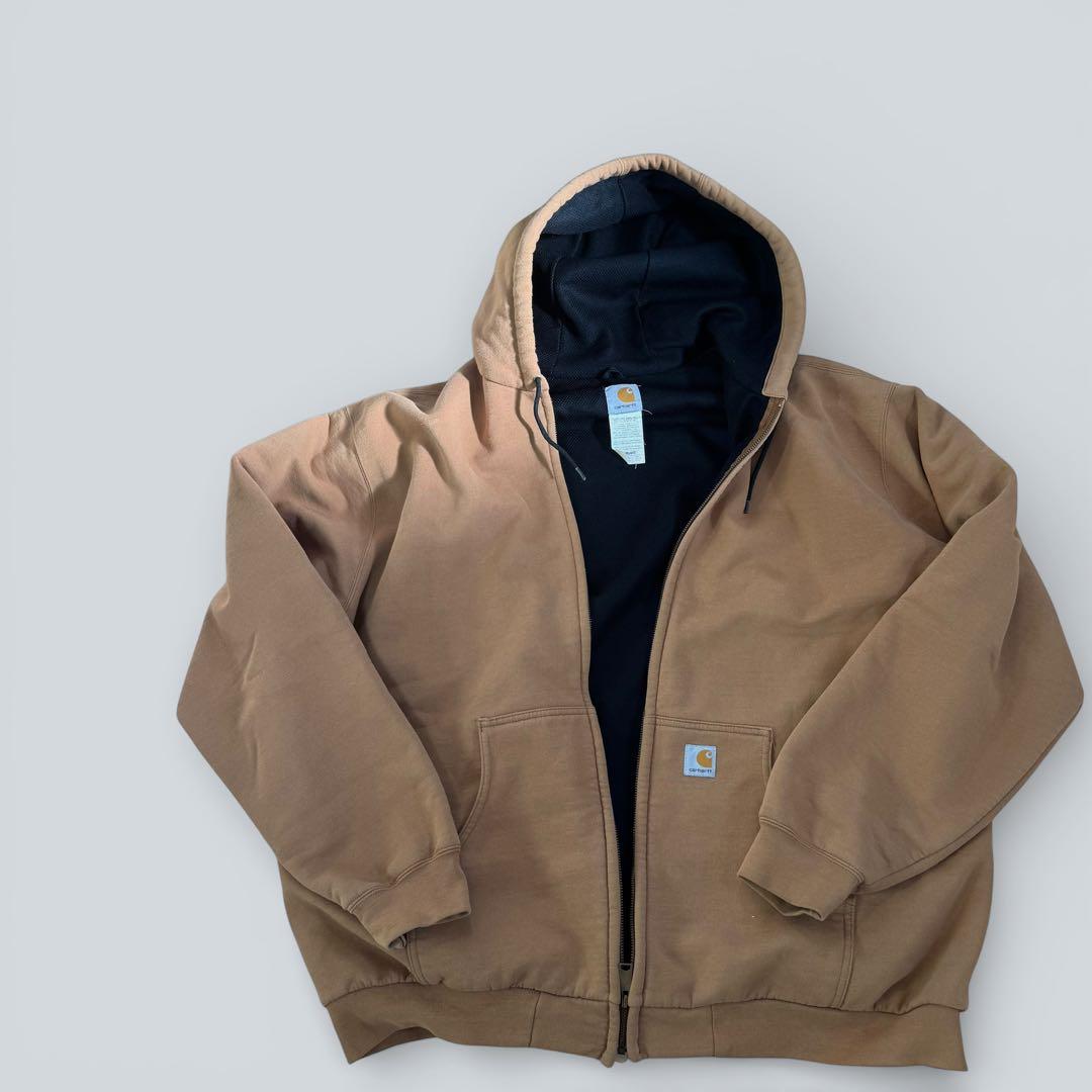 【US企画】カーハート裏サーマル ジップアップパーカー 2XL メキシコ製