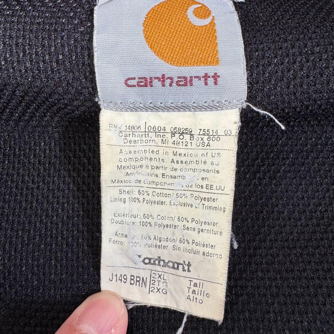 【US企画】カーハート裏サーマル ジップアップパーカー 2XL メキシコ製