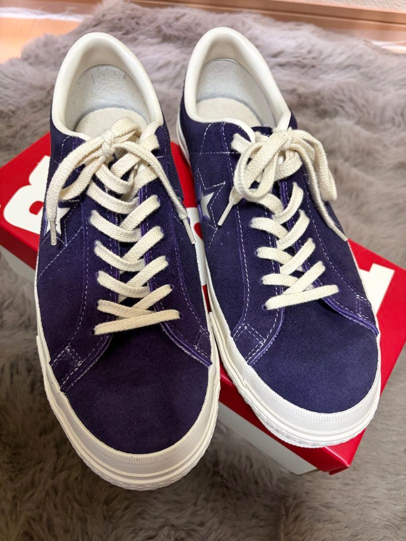 靴 CONVERSE ONE STAR J SUEDE PURPLE
