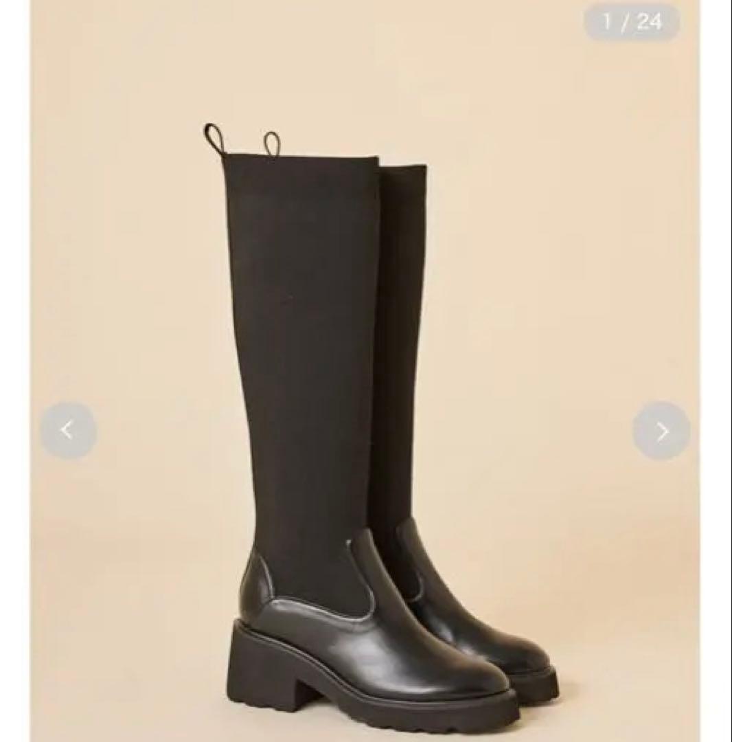 スナイデル　ロングニットブーツ