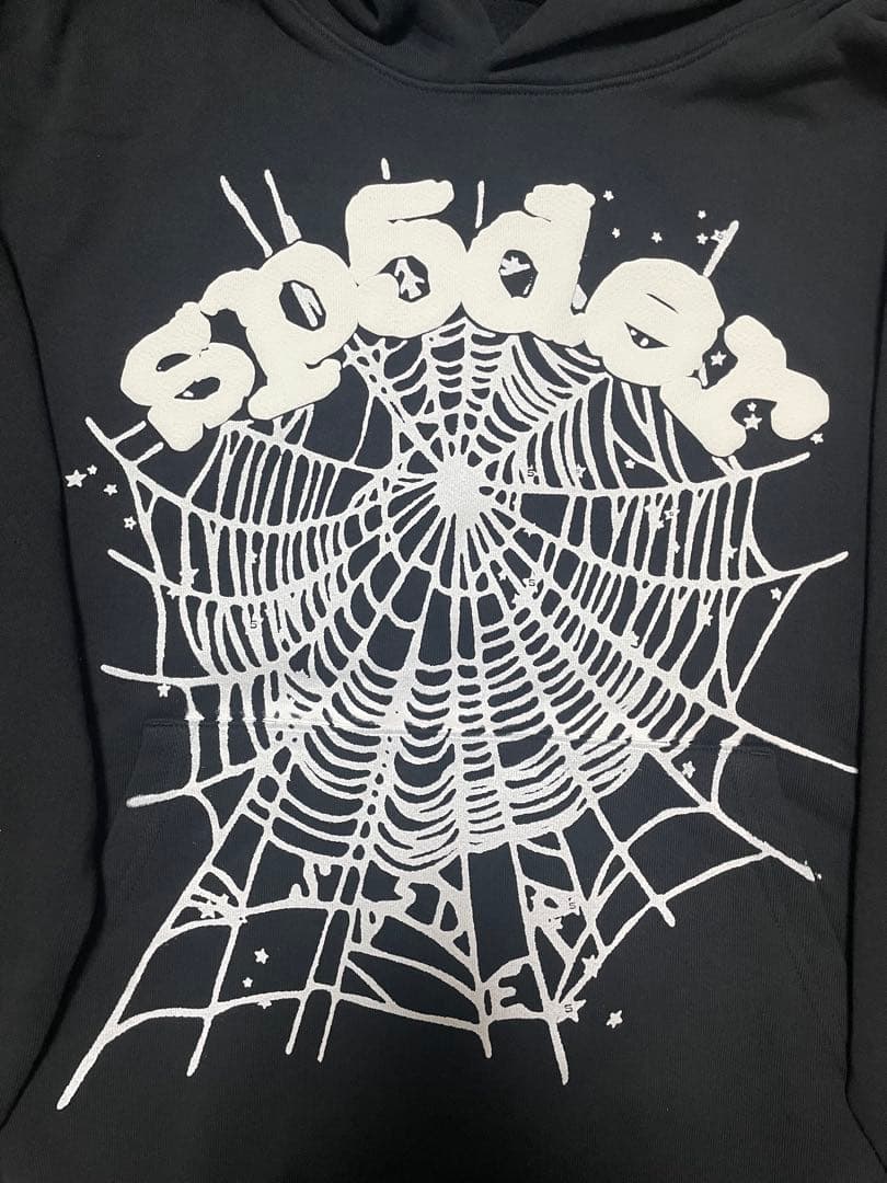 sp5der クモの巣デザイン パーカー S