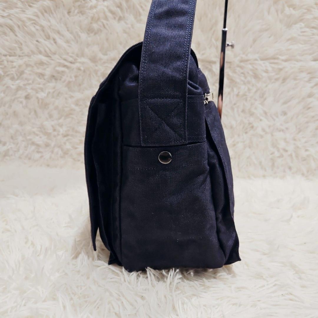 未使用級 ポータースモーキー ショルダーバッグ メッセンジャーバッグ ネイビー