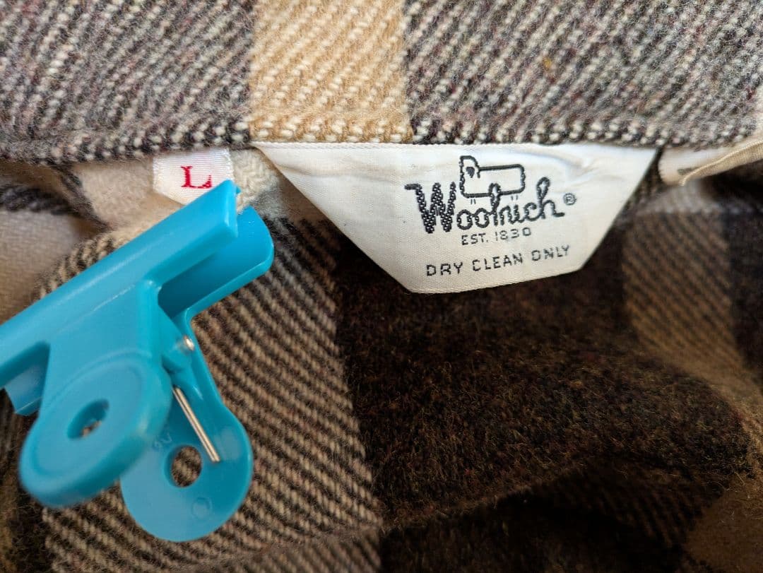 h*3様 Woolrich　ウールリッチ　シャツジャケット　ベージュ×ブラウン