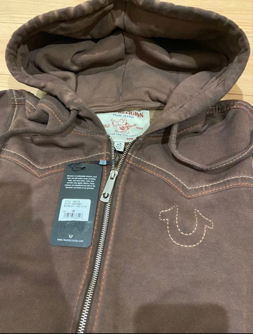 TRUE RELIGION ブラウン フード付きパーカー　※最終値下げ