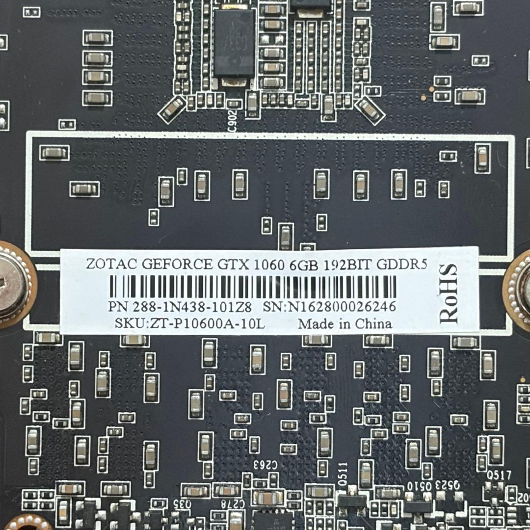 ZOTAC グラフィックボード GeForce GTX1060 6GB