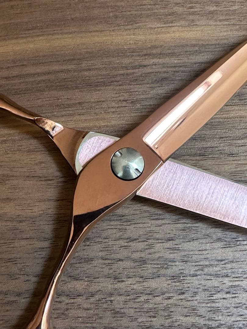 6インチ ピンクゴールド　スターデコレーション　カットシザー