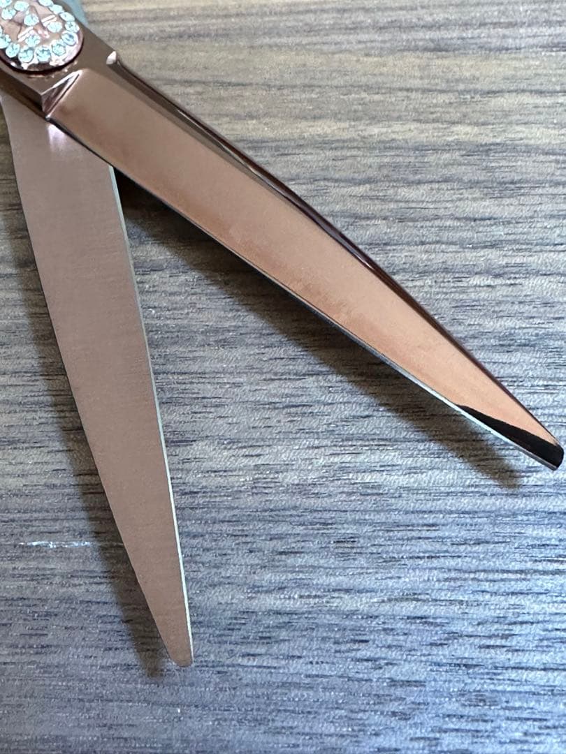 6インチ ピンクゴールド　スターデコレーション　カットシザー