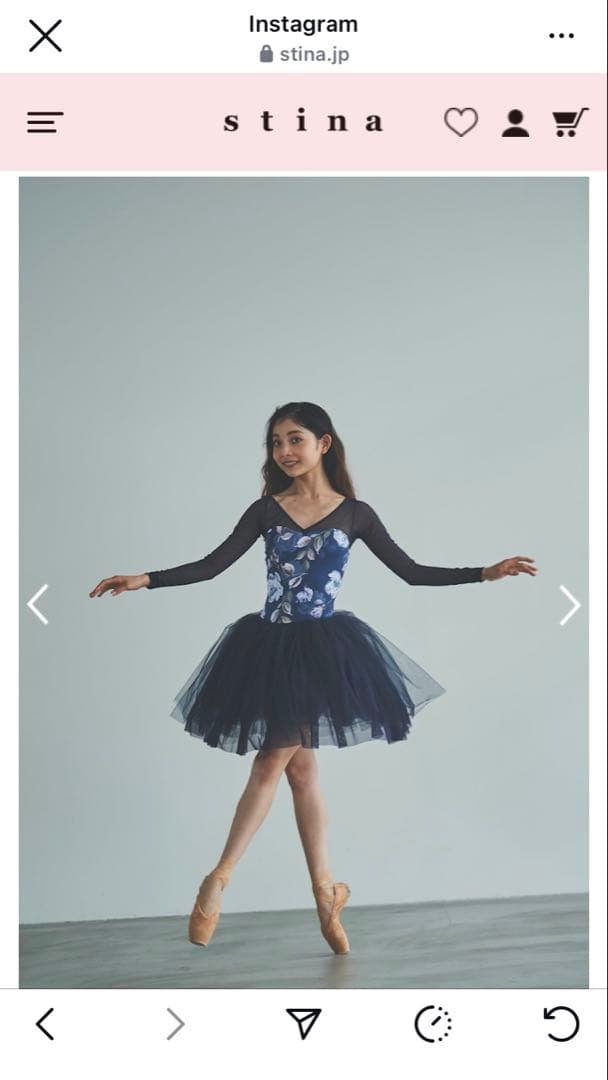 スティナ　stina type V joy flower dark navy M