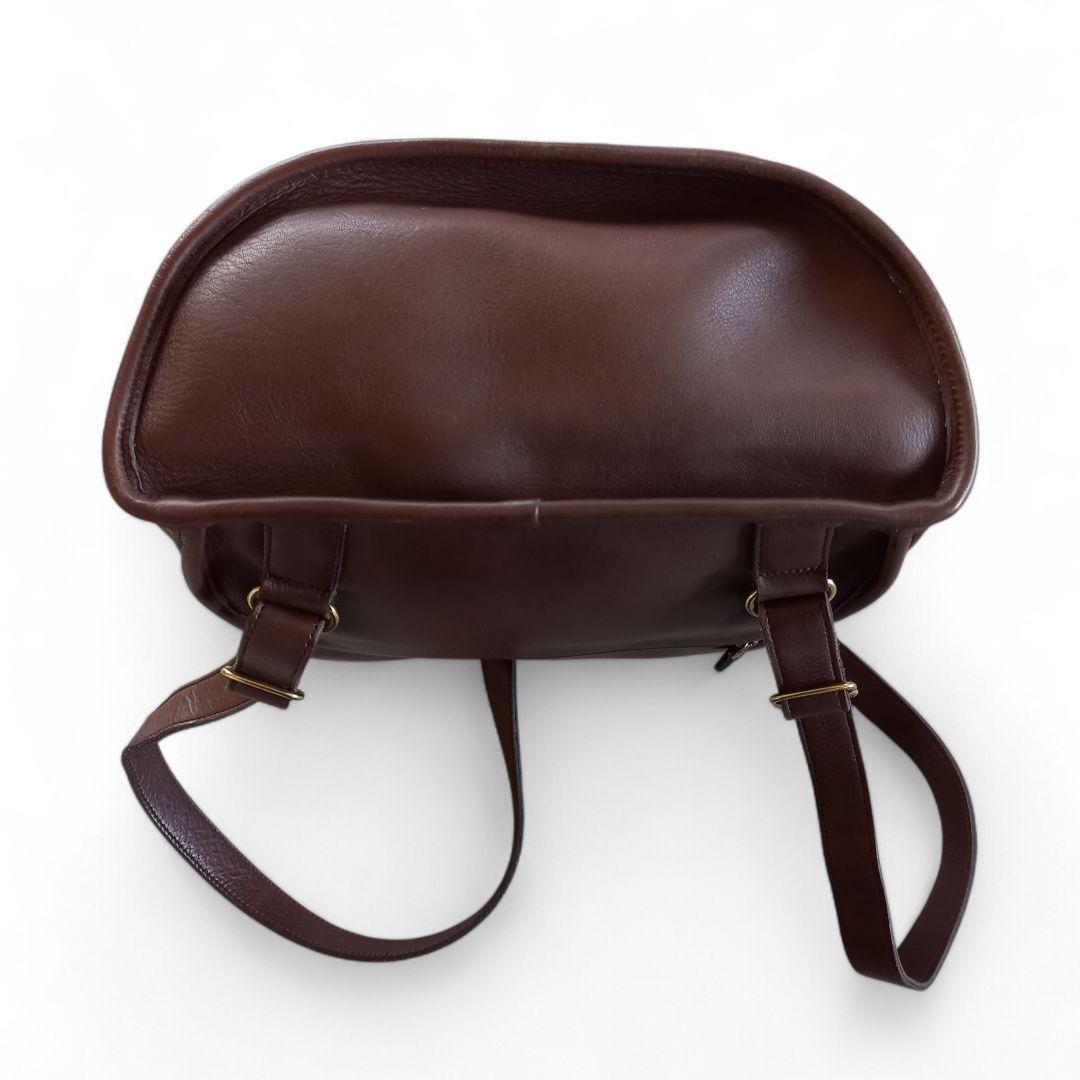 良品 90s Old COACH レザーリュック 本革 USA製 こげ茶 巾着