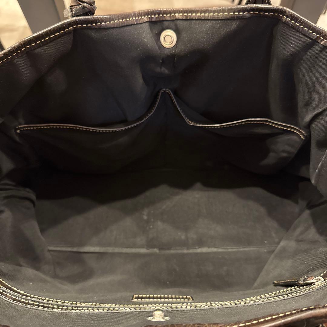 5,000円値下げ！バーニーズニューヨーク トートバッグ クロコ型押し ブラウン