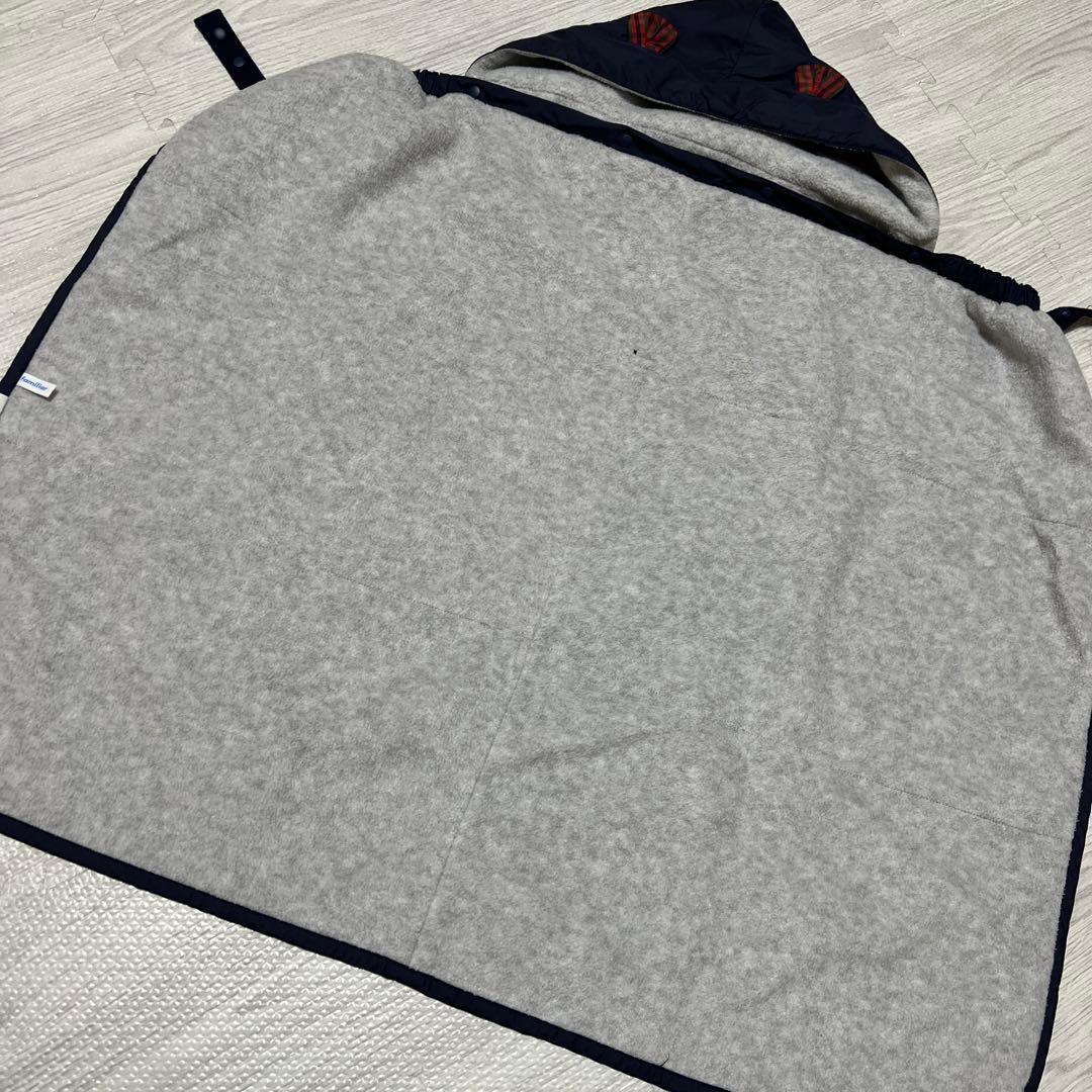 familiarファミリア　3wayブランケット　抱っこ紐　防寒　ベビーカー　紺