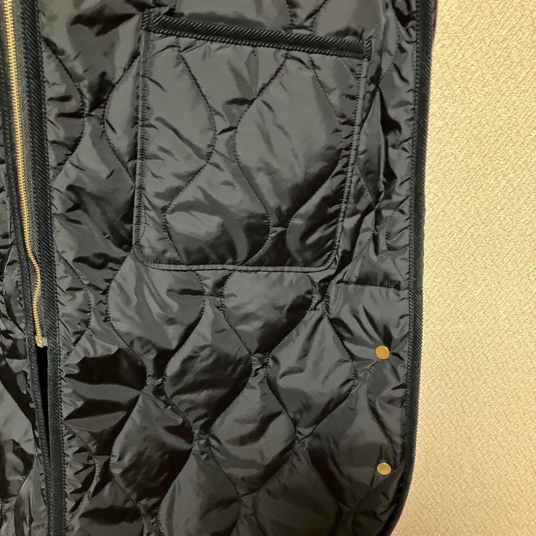 23区 大きいサイズ【撥水加工】中綿 パディング ジレ ブラック 46