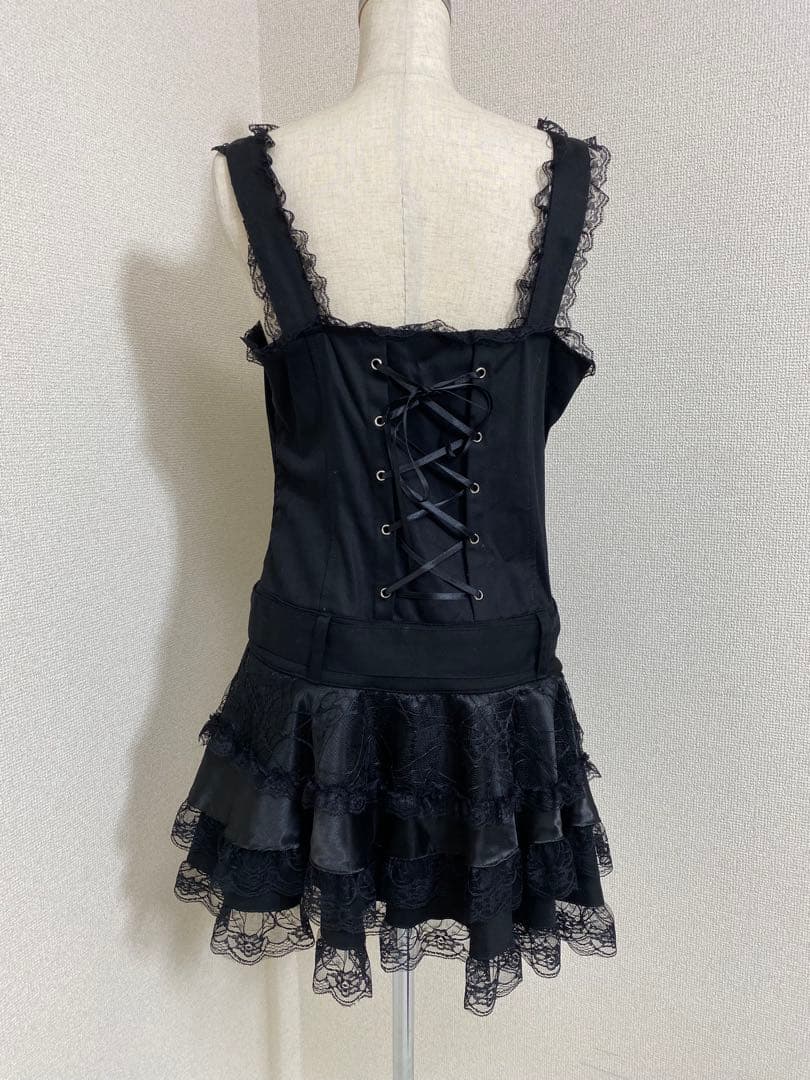 Addictrap レースアップ ベルト付き ワンピース ゴスロリ パンク