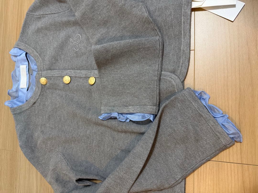 【新品未使用】CELFORD フリルデタッチャブルカーディガン