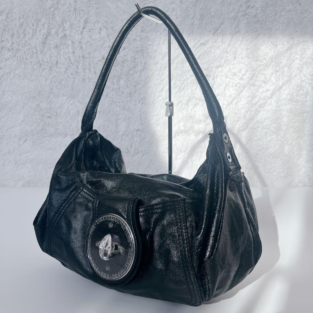 DIESELディーゼル ワンショルダーバッグ ターンロック ブラック y2k