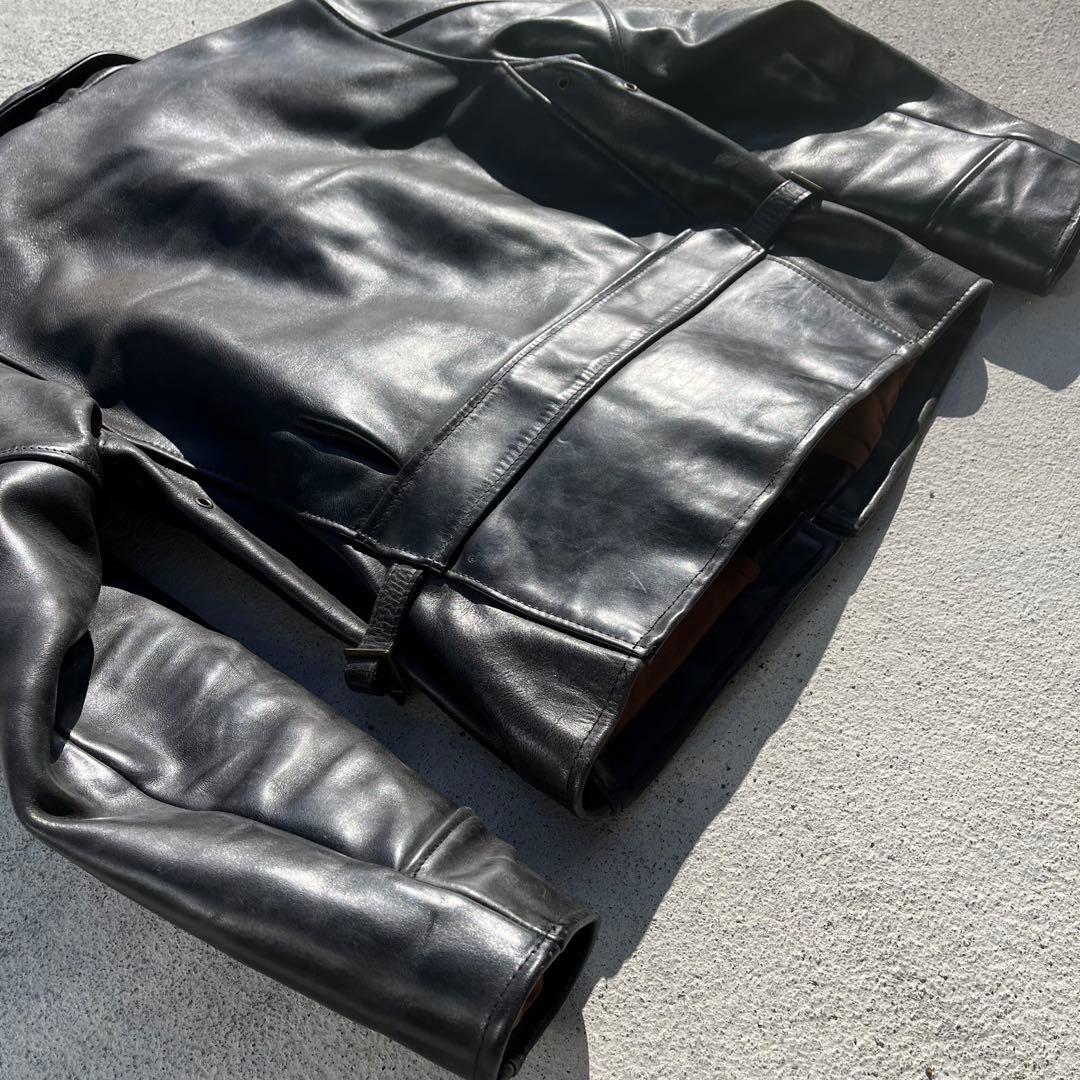 Blue Cross　ブルークロス　ヴィンテージ　カウハイドレザージャケット　黒