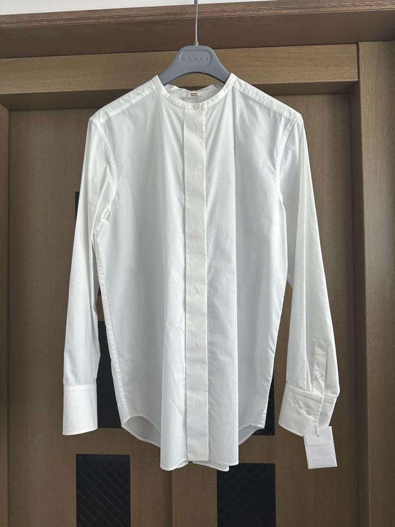 新品未使用　HERMES エルメス　ノーカラーシャツ　36