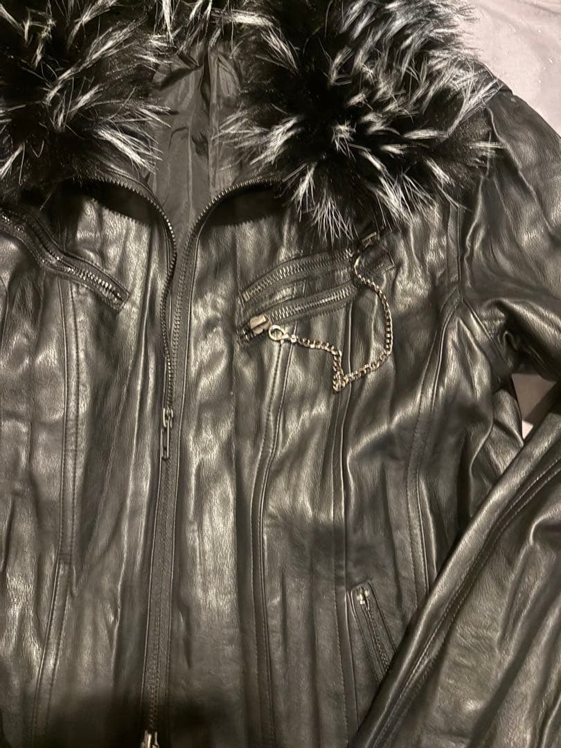 ジャケット・アウター 00's FUGA leather fur jacket