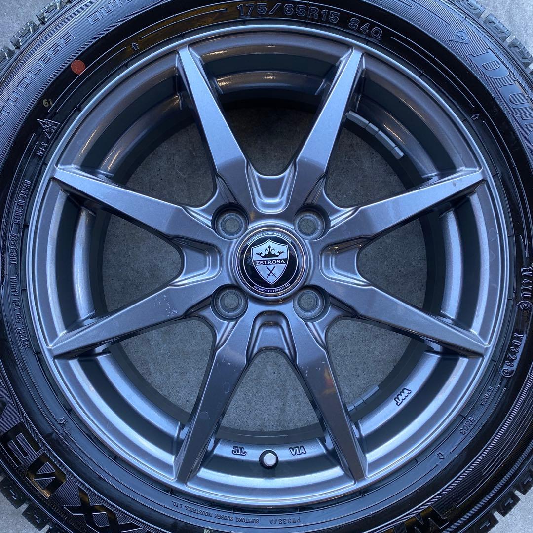 中古バリ溝ダンロップスタッドレスセット175/65R15 アクア、フィット等