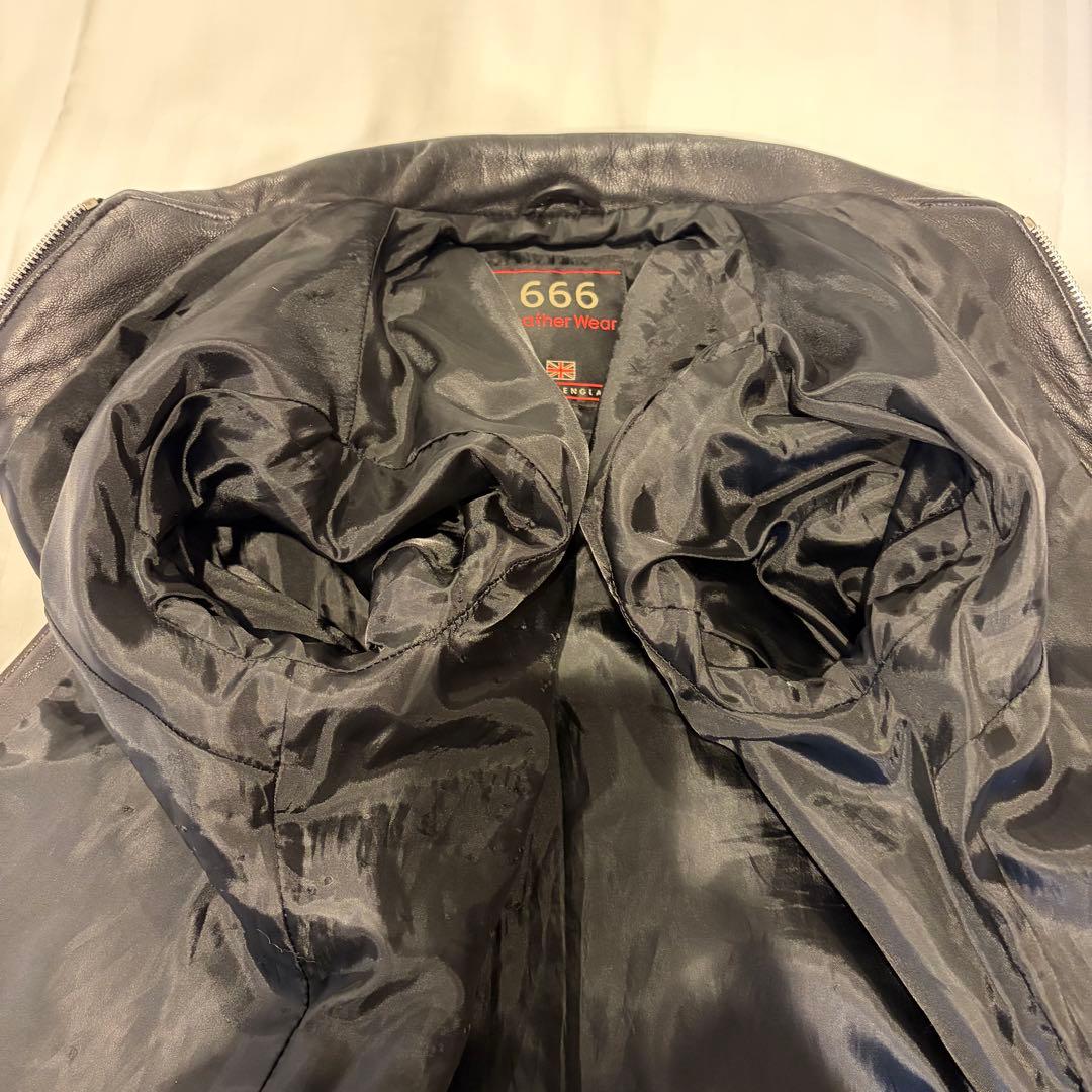 666 S 32 シングル ライダース ジャケット レザー 英国製 ブラック 黒