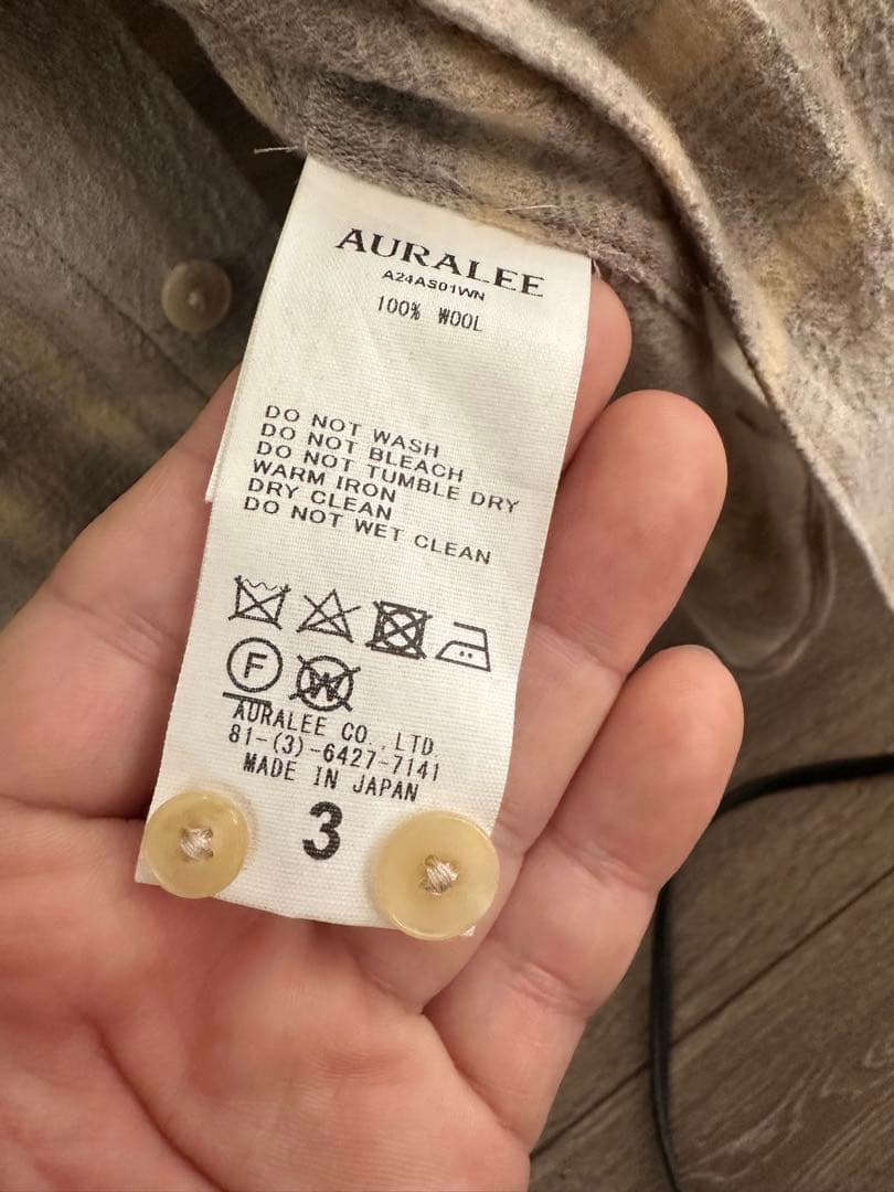 r*t様 AURALEEのAURALEE AIRY WOOL CHECK SHI