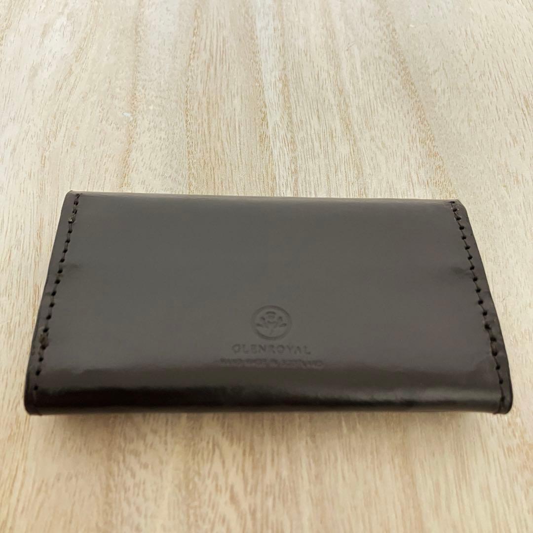 訳あり美品✨グレンロイヤル✨スコットランド✨カードケース✨名刺✨ダークブラウン