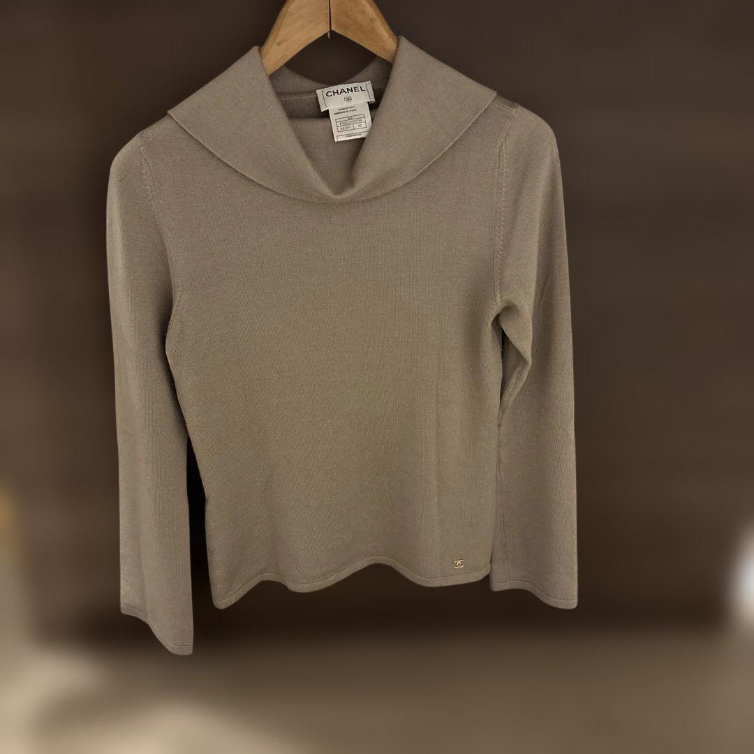 CHANEL ベージュ ニットセーター サイズ42