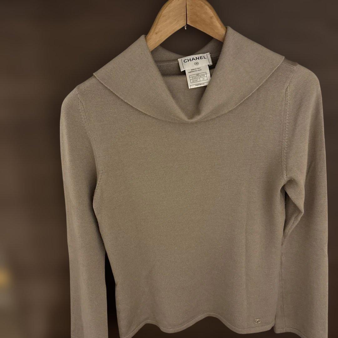CHANEL ベージュ ニットセーター サイズ42