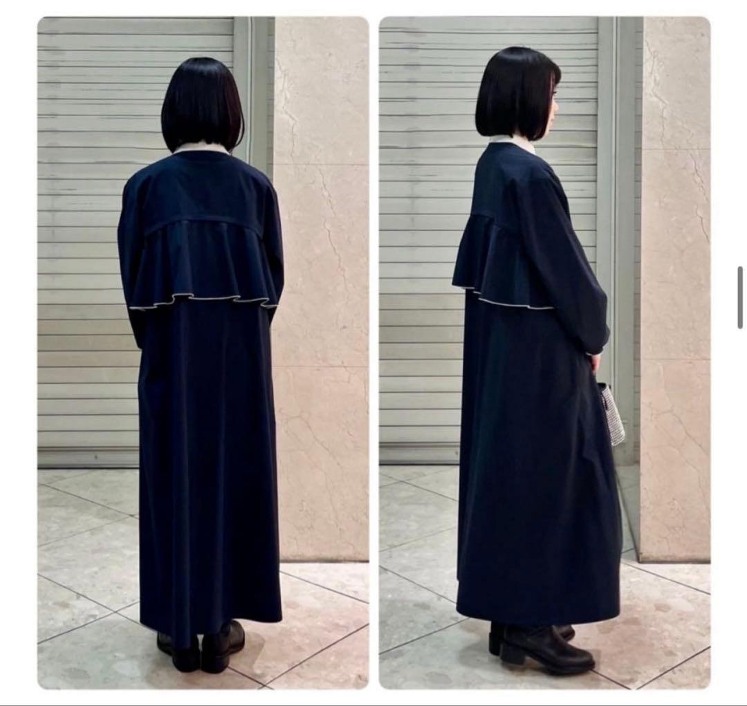 ☆専用☆UNITED ARROWS　パイピング バックラッフルフリル ワンピース