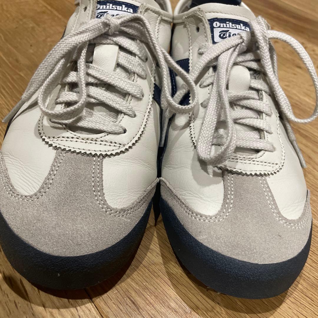 美品Onitsuka TigerオニツカタイガーMEXICO66 ネイビー27㎝