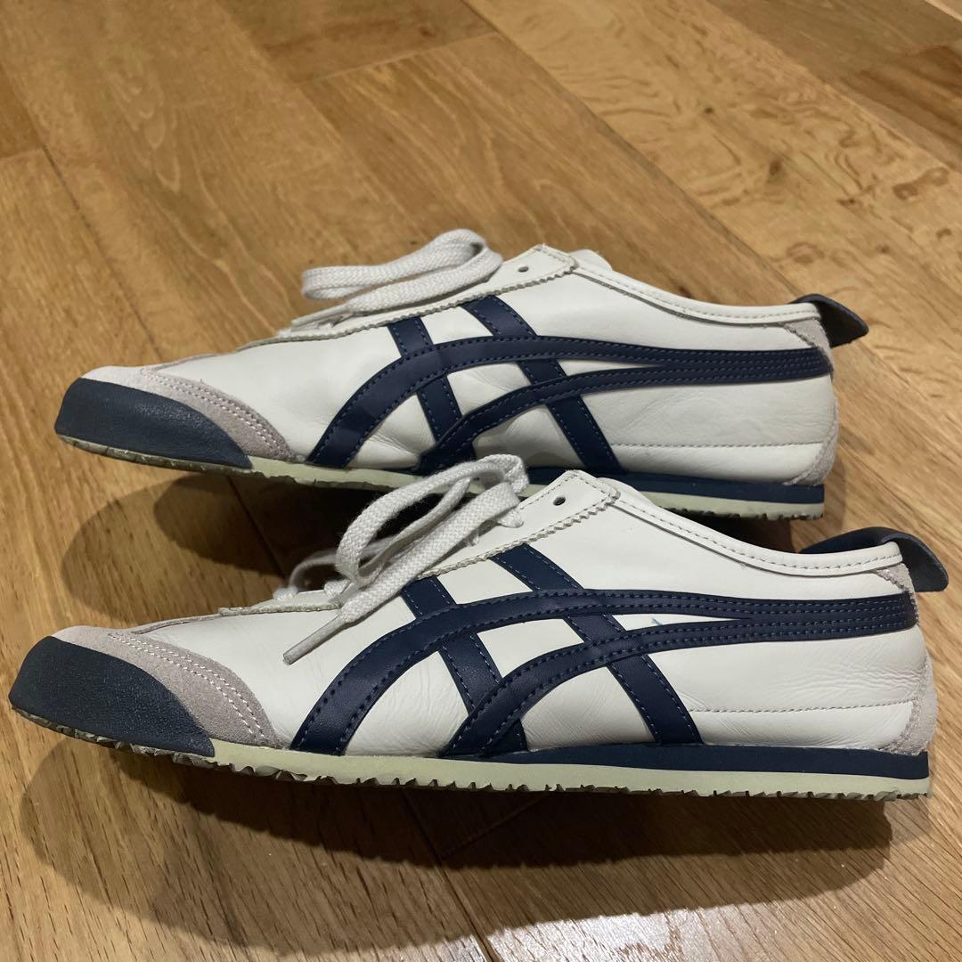 美品Onitsuka TigerオニツカタイガーMEXICO66 ネイビー27㎝