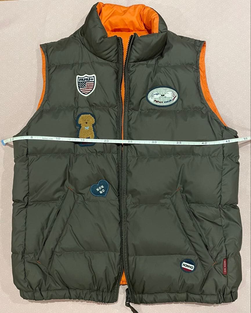 ダウンベスト ブラウン