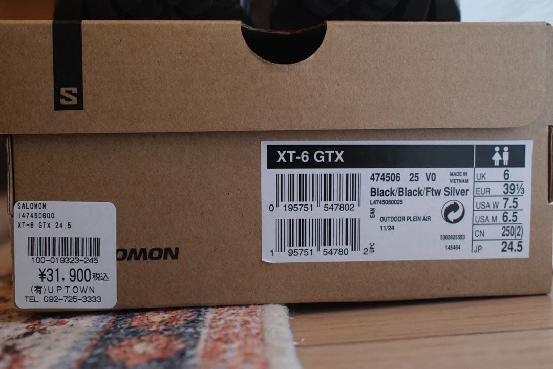 靴 SALOMON XT-6 GTX 24.5