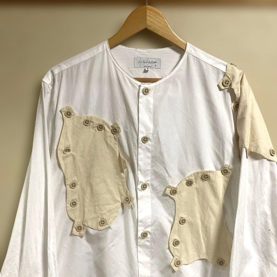 2021AW ヨウジヤマモト LOOK着用 パッチワークシャツ