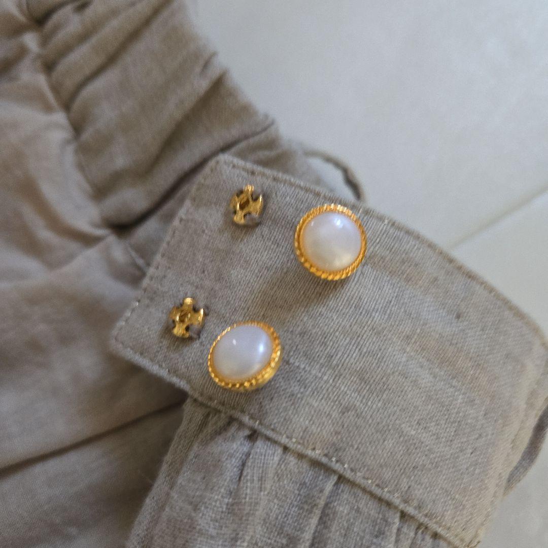 yukiemon ユキエモン リネン ピンタック 刺繍 ロング スカート M