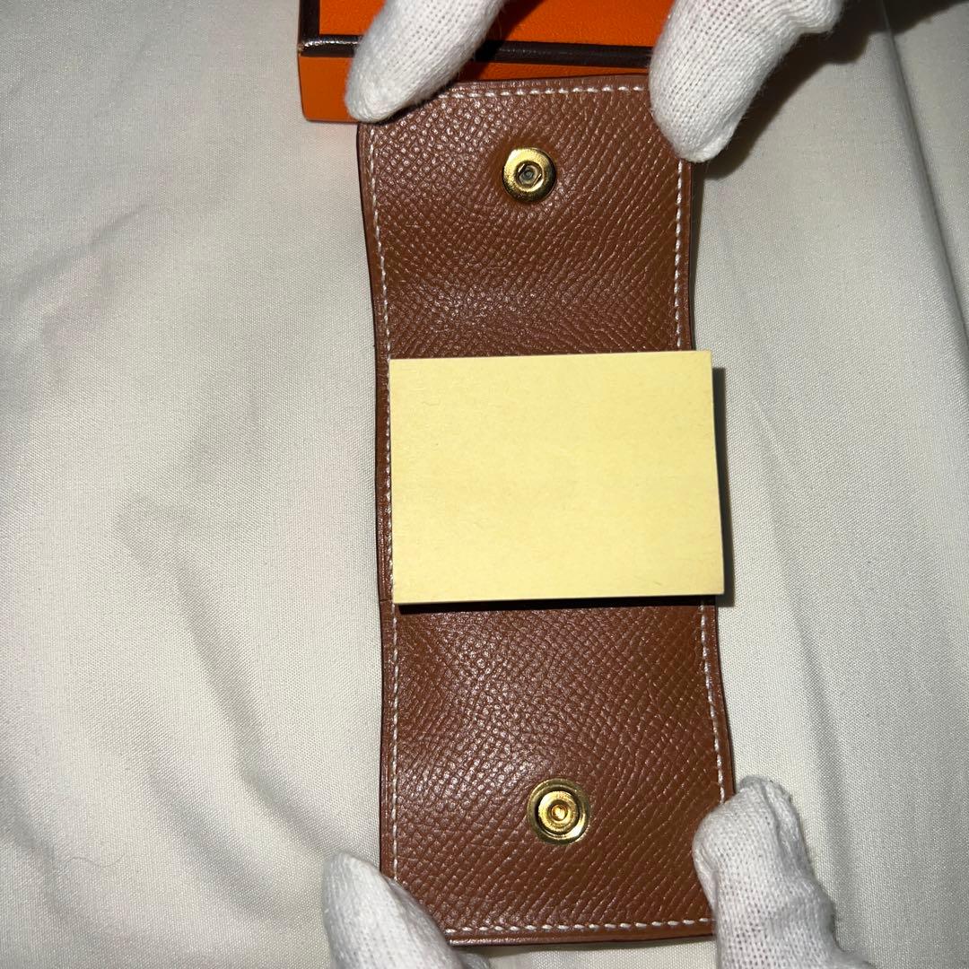 【新品・未使用・極美品】エルメス　小さなメモ帳　革　紙箱付