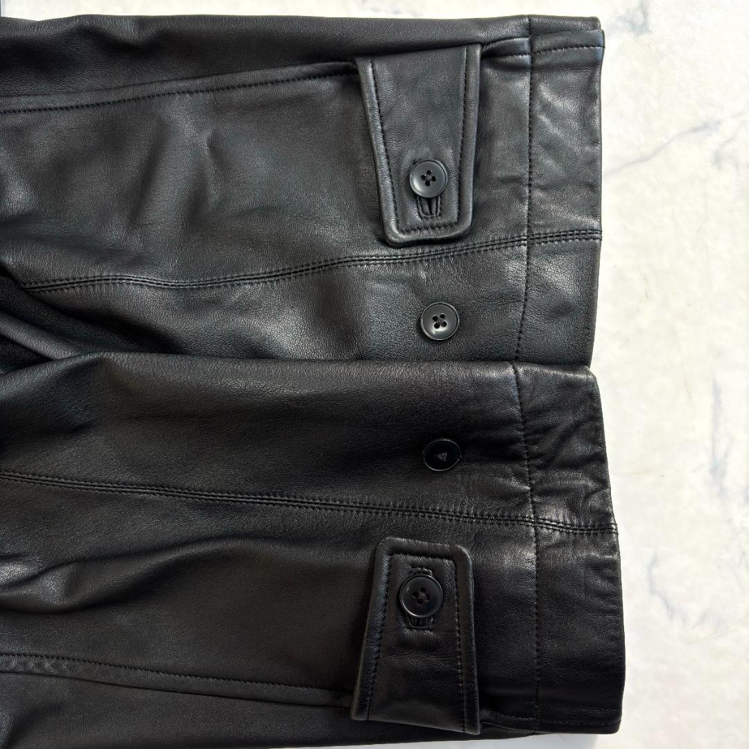 ダーバン 羊革 ラムレザー ステンカラーコート レザーコート 黒 XL tv3