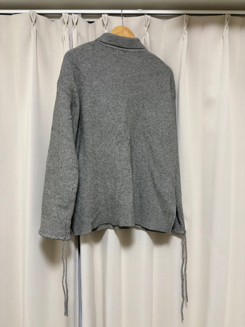 ⭐︎値下げ⭐︎Knuth Marf/スリットネック ルーズニット (グレー)