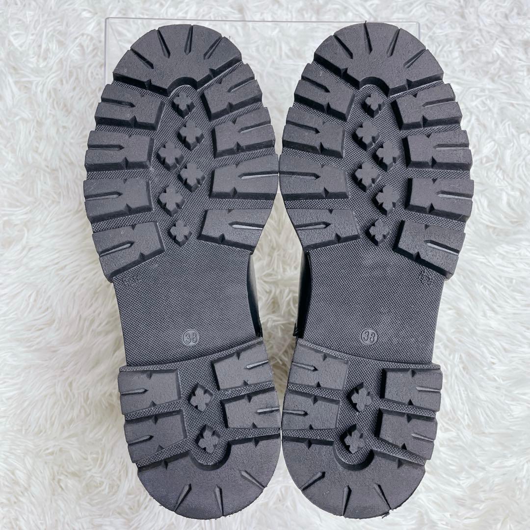 ENESS エネス サイドゴアブーツ 38 ブラックトラックソール 厚底