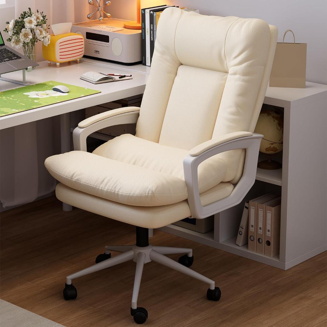 オフィスチェア キャスター付き 360°自由回転 オシャレ 昇降機能付き