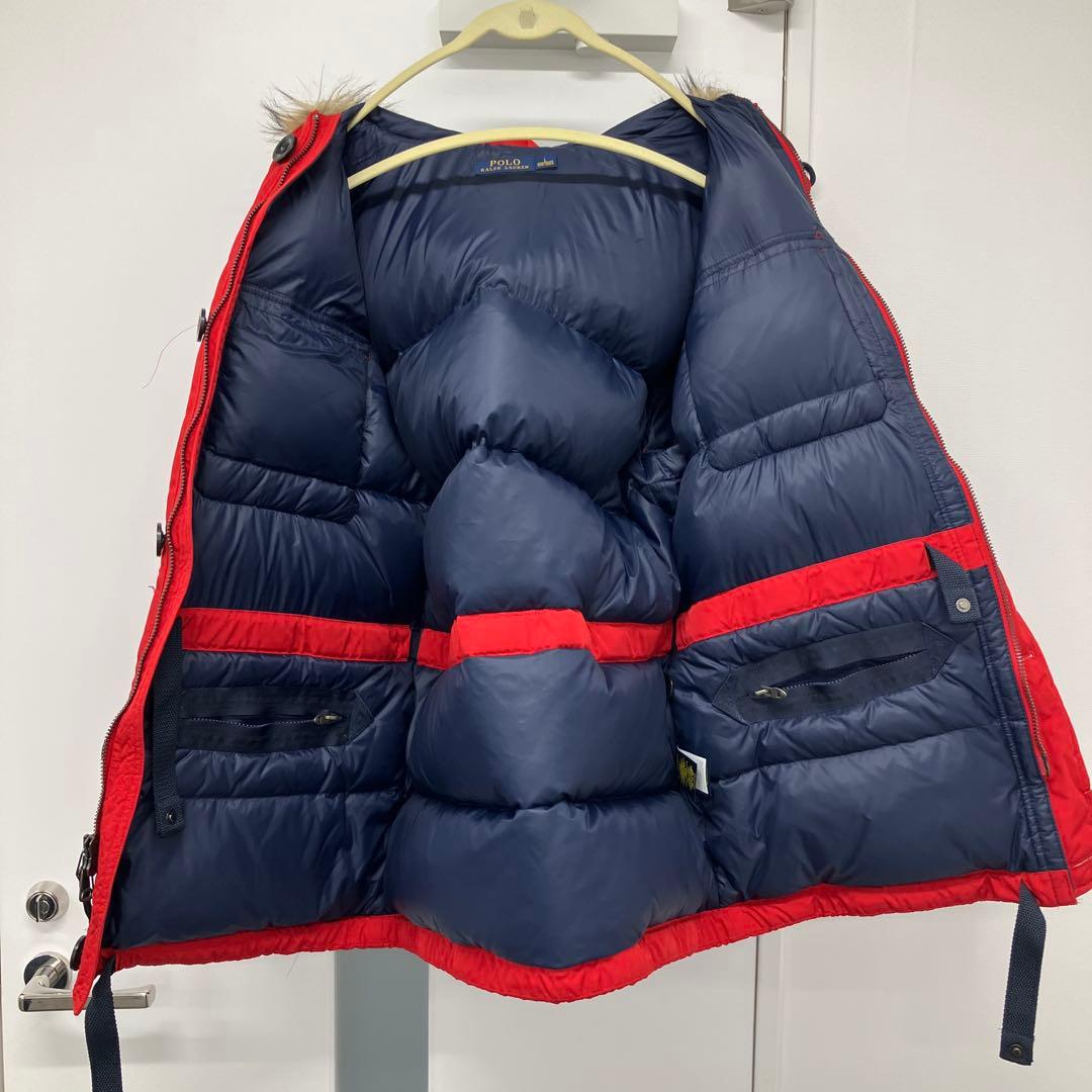 POLO RALPH LAUREN レッド ダウンジャケット フード付き