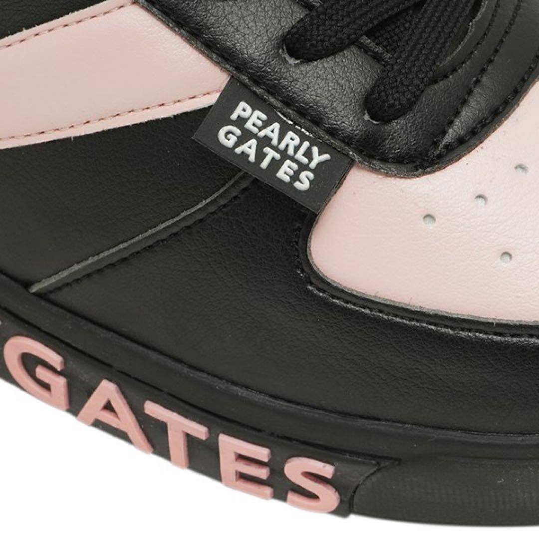 【新品】PEARLY GATES ピンク×ブラックネイビー シューズ 24.5