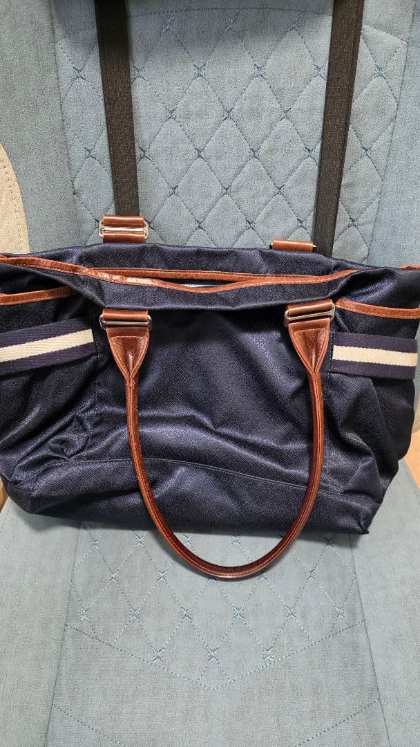 Orobianco トートバッグ ネイビー/ブラウン