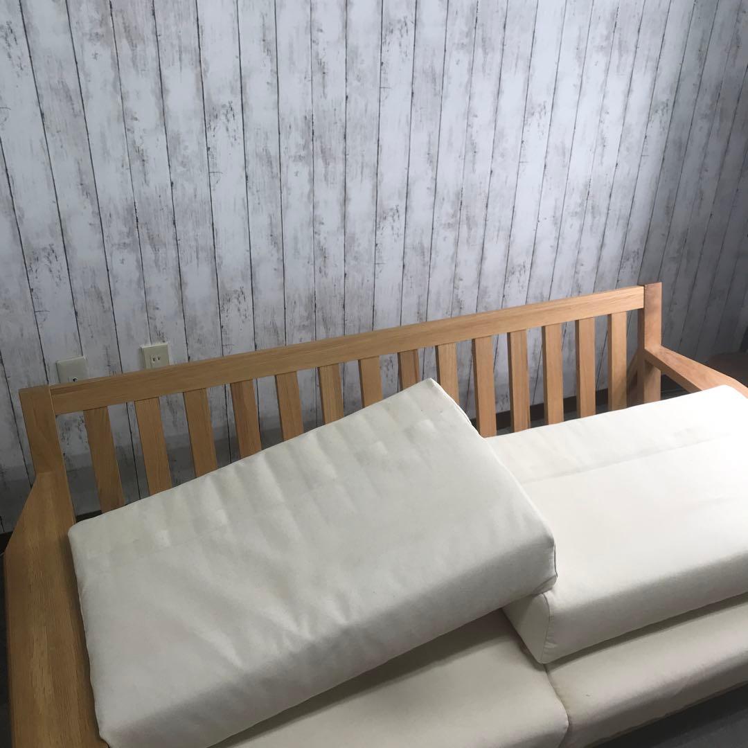 【美品】無印良品　ソファー(2.5シーター) ソファ本体木製フレーム　H