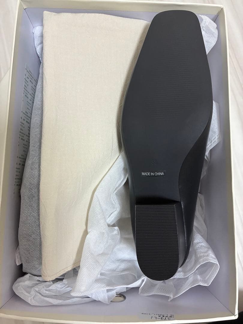 靴 Squaretoe Leather Sabot 12521020