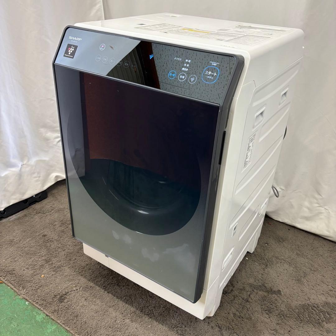 ★77　ドラム式洗濯機　SHARP　11キロ　左開き　安い　中古　綺麗　設置無料