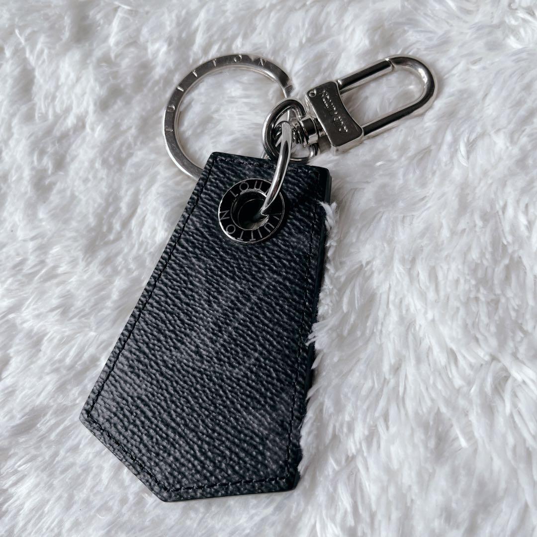 【美品】 ルイヴィトン キーホルダー 黒 モノグラム エクリプス アンシャッペ