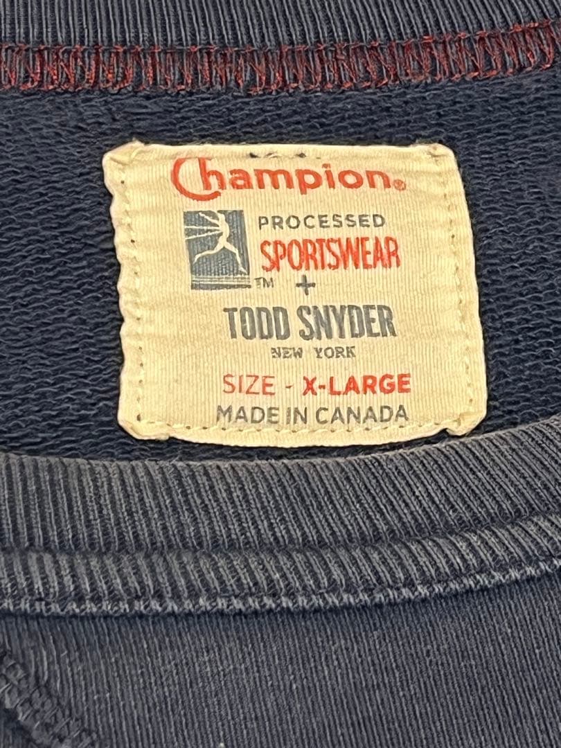 60s Champion ランタグ 復刻 リバースウィーブ スウェット 紺 XL