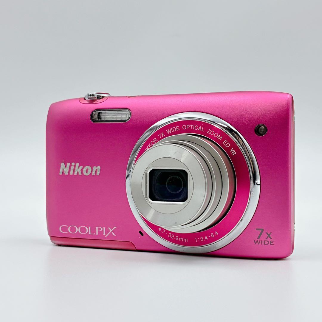 箱付き Nikon COOLPIX S3500 ピンク デジカメ 充電器